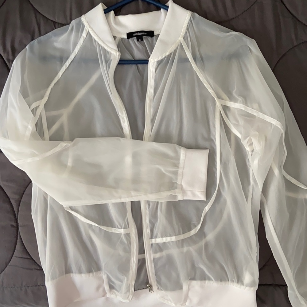 See-through white jacket